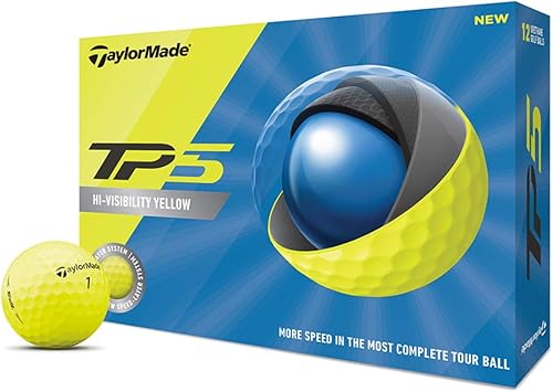 Amazon テーラーメイド Tp5 イエロー ゴルフボール 1ダース Us仕様 並行輸入品 Taylormade テーラーメイド ゴルフボール