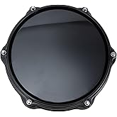 JEWEDECO Drum Practice Pad 9.84in Rubber Eva Drum Pad for Beginners and Advanced Drummers Quiet Accessory for Home Practice on Thigh Desktop Snare Stand
