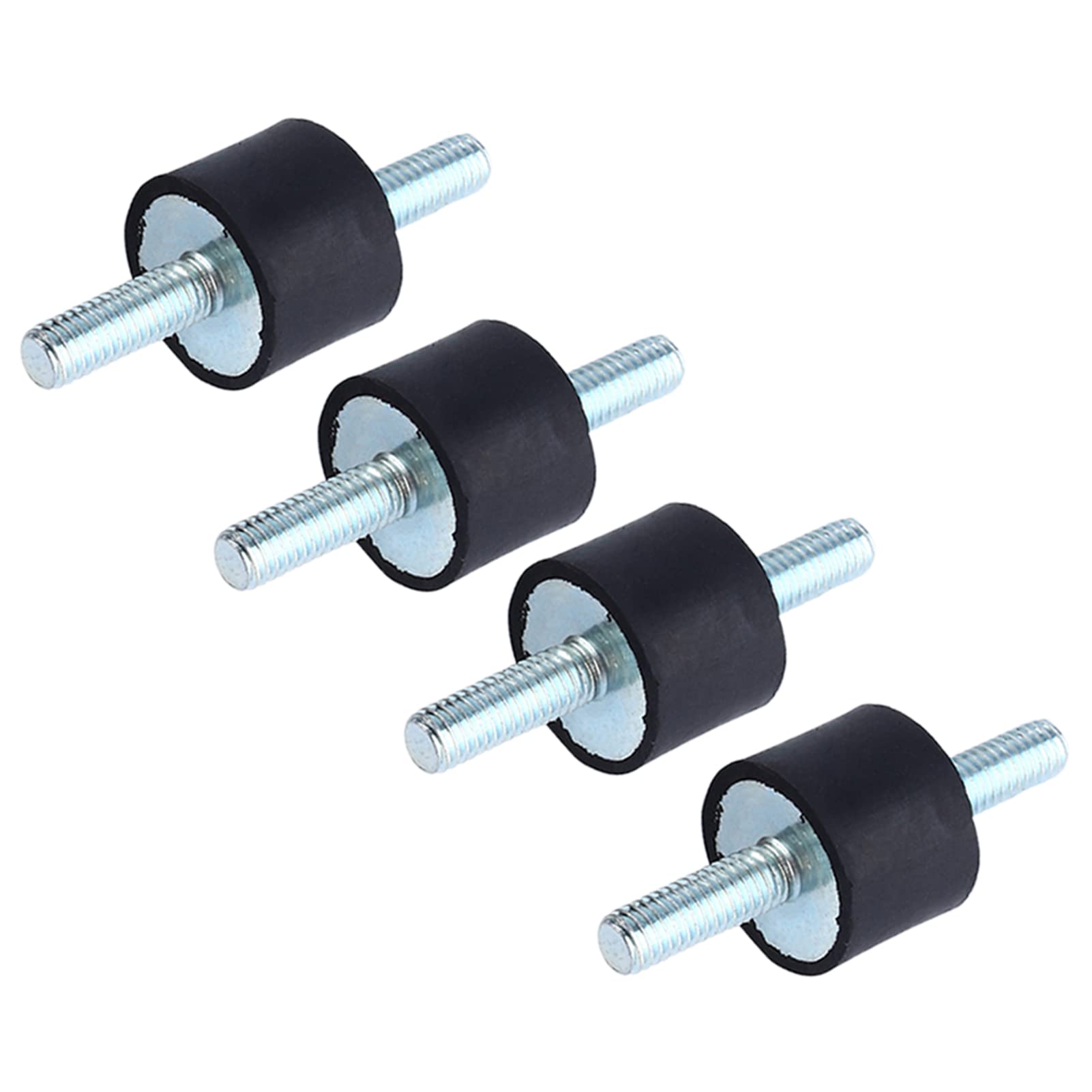Keenso Air Compressor, 4Pcs Anti-Vibration Rubber Mounts, Pump Shock Absorbers with Studs and Two-Head Screw M8 30x20, for Industrial Equipment, Car Repair, Workshop Tools
