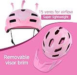 SIFVO Kids Bike Helmet with Visor, Adjustable 50-57cm, CE+CPSC view 3