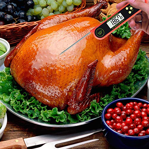 Waterproof Cooking Thermometer Digital Thermometer Instant Read Liquid Thermometer Folding Probe Calibration Function Cooking Food BBQ Grill Kitchen Accessory By Sixsons - Thumbnail 6