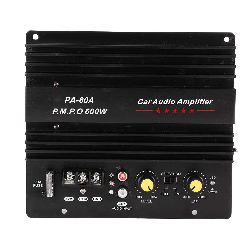 KSTE 12V 600W Car Amplifier Subwoofer, 12V 600W Car High Power Digital Audio Subwoofer Amplifier Board