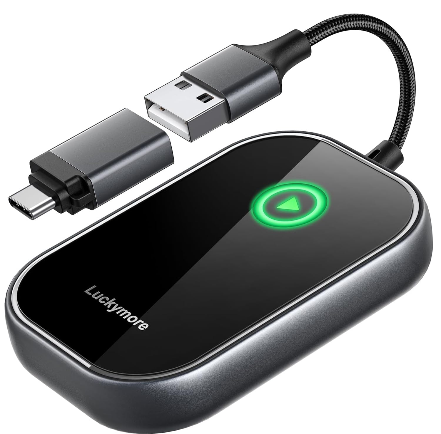 Photo 1 of Wireless Carplay Adapter, Converts Wired to Wireless Carplay Dongle for Wireless Control Plug & Play Carplay Fit for Cars from 2017 & for Apple iPhone iOS 10+ Black