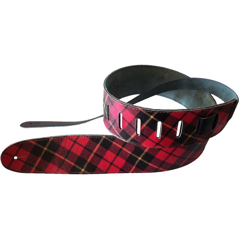 Guitar Strap - Polka Dot Design - 2.5" Leather