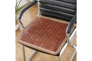 Metany 1PCS Bamboo Seat Cusion Anti-Slip Chair Seat Cushion Cool Comfort Cushion Natural Bamboo Made Eco-Friendly Universal Comfortable Car Seat Cover Cushion with High Ventilation (Dark Brown)