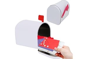 4E's Novelty Mini 5" Mailbox for Kids - Tin Plate Tiny Mailbox 5"x3", Miniature Toy Mailbox for Pretend Play, DIY Crafts Santa Mailbox for Kids