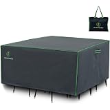 Amazon Com Duck Covers Ultimate Water Resistant 100 Inch Square Patio Table Chair Set Cover Garden Outdoor