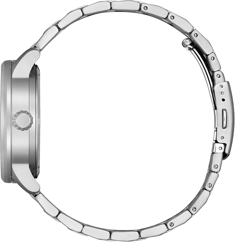 NJ0190 Orologio automatico da uomo con cinturino in acciaio inossidabile e data in diverse varianti, argento, Moderno