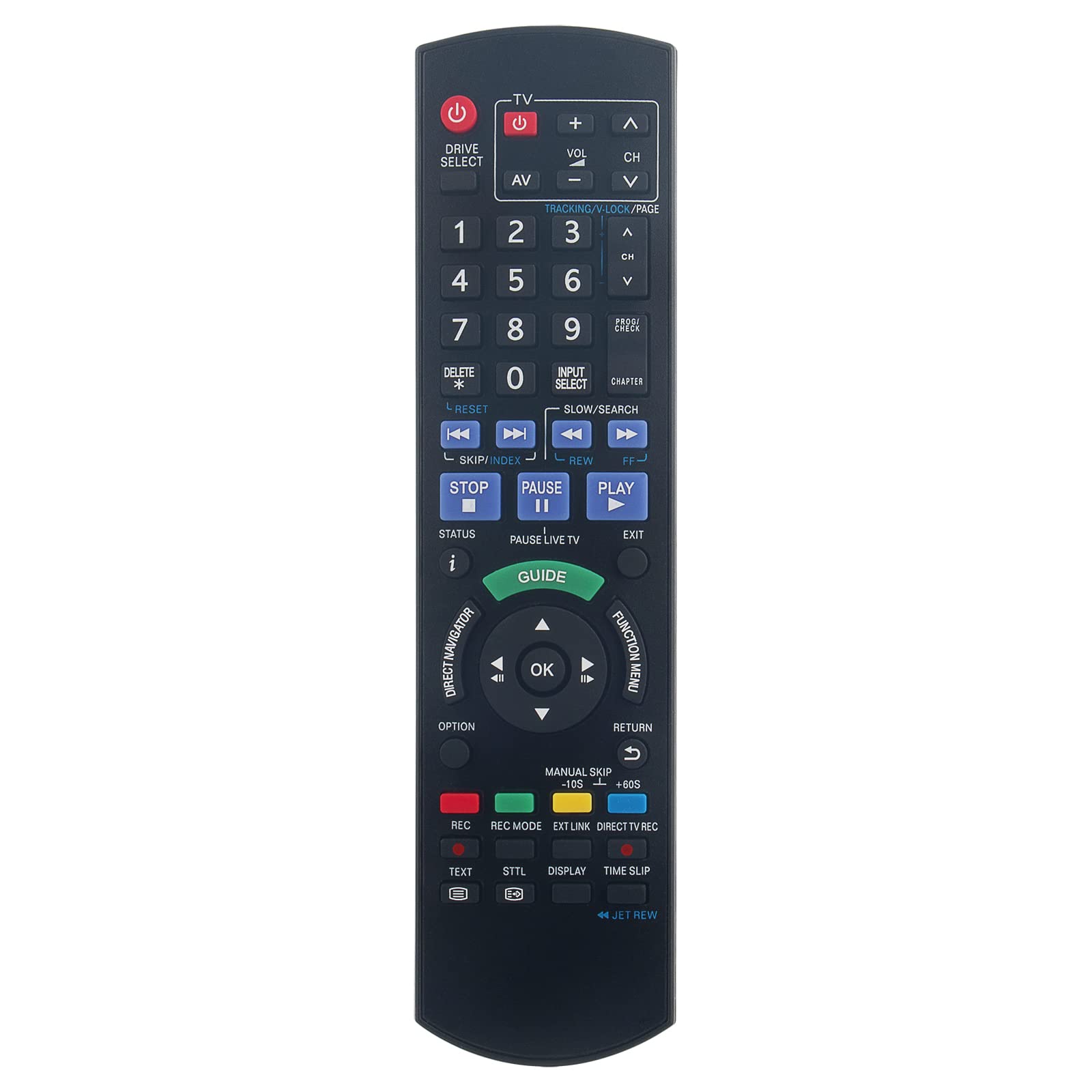 N2QAYB000469 Replace Remote Control - VINABTY N2QAYB000469 Remote Control Replacement fit for Panasonic HDD Recorder DMR-EX99VEBK DMR-EX99 DMR-XS385 DMR-XW350 DMR-XW385GKL NV-HD605 Remote Controller