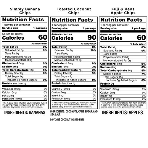 BARE BAKED CRUNCHY, FRUIT VARIETY PACK, 0.53 OUNCE (PACK OF 16)
