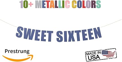 Amazon Com Sweet Sixteen Banner 16th Birthday Decor Sweet