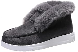 Ladmiple Winter Boots For Women Fashion Snow Boots Warm Fur Lined Anti-Slip Ankle Booties Outdoor Comfort Slip On Shoes