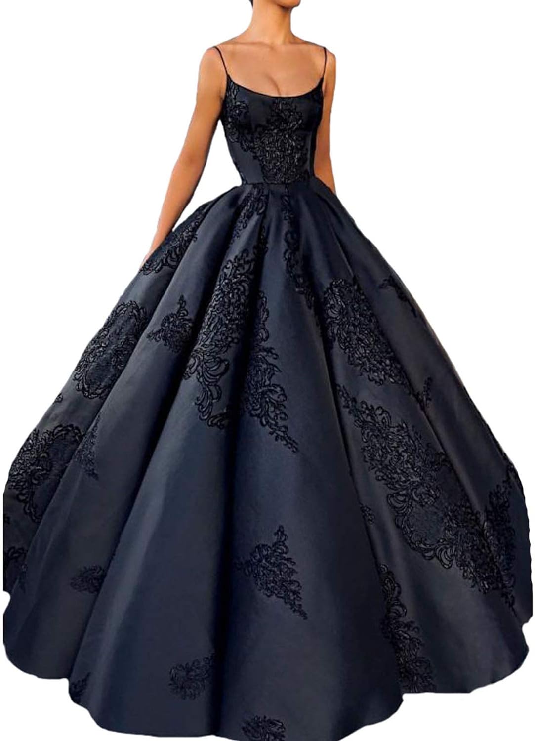 black backless evening dress