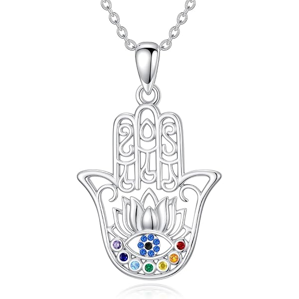 925 Sterling Silver Hamsa Evil Eye Charm For Bracelets - Hand Of Fatima With Cubic Zirconia | Protection Symbol Jewelry Gift - View #8