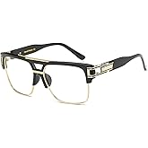 Allt Square Aviator Large Fashion Sunglasses For Men Women Goggle Alloy Frame Glasses