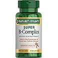 Nature's Bounty Super B-complex with Folic Acid Plus Vitamin C, 300 Tablets (2 X 150 Count Bottles)