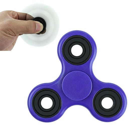 Fidget Hand Spinner - Stress Reducer - High Speed Ceramic Bearing Fidget Toy - Can Continue to Spin for up to 3 to 4 minutes - RKINC® - Perfect For ADD / ADHD / Anxiety and Autism Adult Children (Purple)