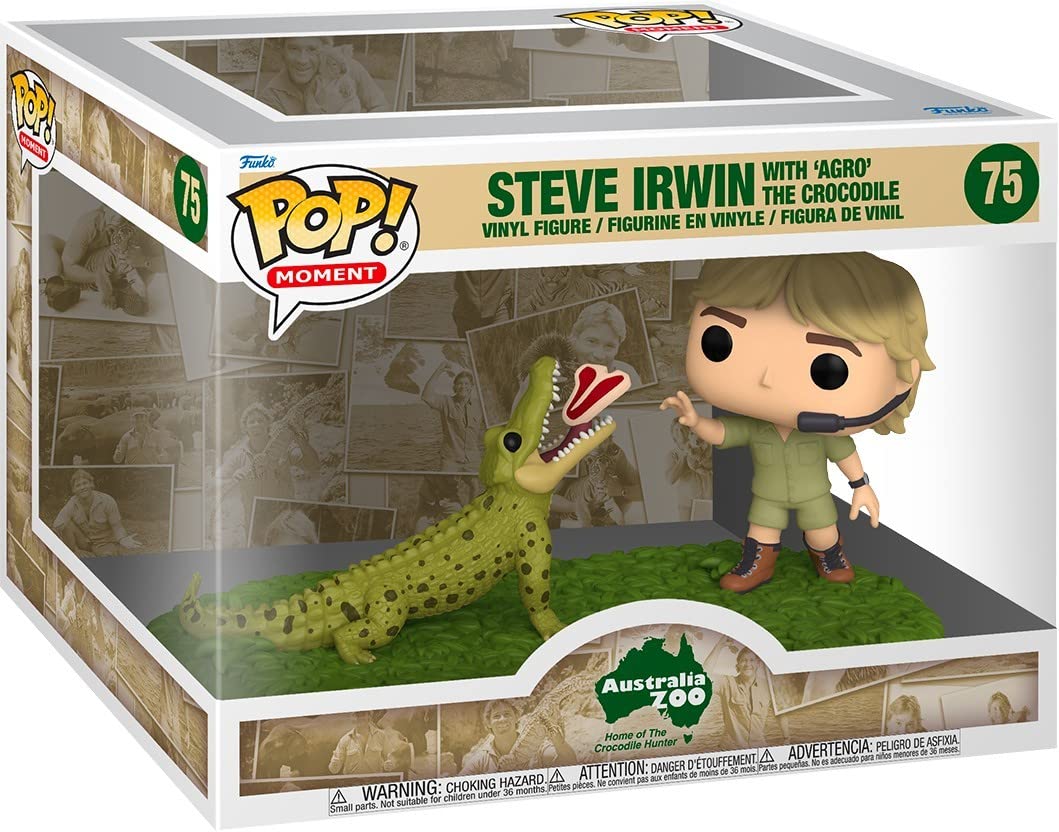 Funko 70813 Pop! Moment: Australia Zoo - Steve Irwin with 'Agro' The Crocodile #75 (FUN70813)