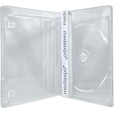 Mediaxpo Ultimate Clear Blu-ray Case Pack - 14mm Standard Size, Protection for Your Collection, Perfect for Movies, Games, Data - Transparent, Secure Lock (Pack of 25)