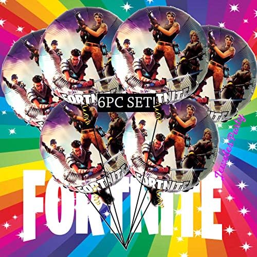 ADVARSO Fortnite Foil Birthday Balloon Multipack Perfect For The Gamers Party Fortnite Part Balloon - 6 PACK