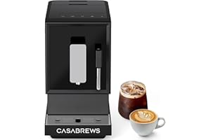 CASABREWS ACAFE PLUS Automatic Espresso Machine, 20bar Espresso Coffee Machine with Grinder and Milk Frother, Professional Coffee Maker with Touch Screen for Cappuccino and Americano, Black