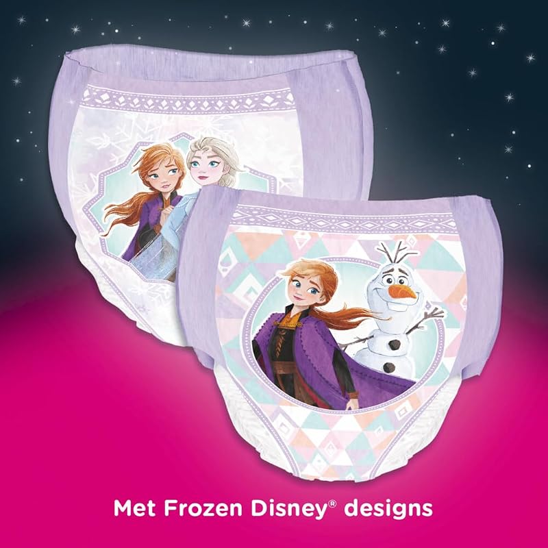 Fraldas huggies drynites para meninas de 3 a 5 anos (16 a 23 kg), clinicamente testadas com 5 camadas de proteção noturna máxima, 4 pacotes de 16, total de 64 fraldas noturnas descartáveis