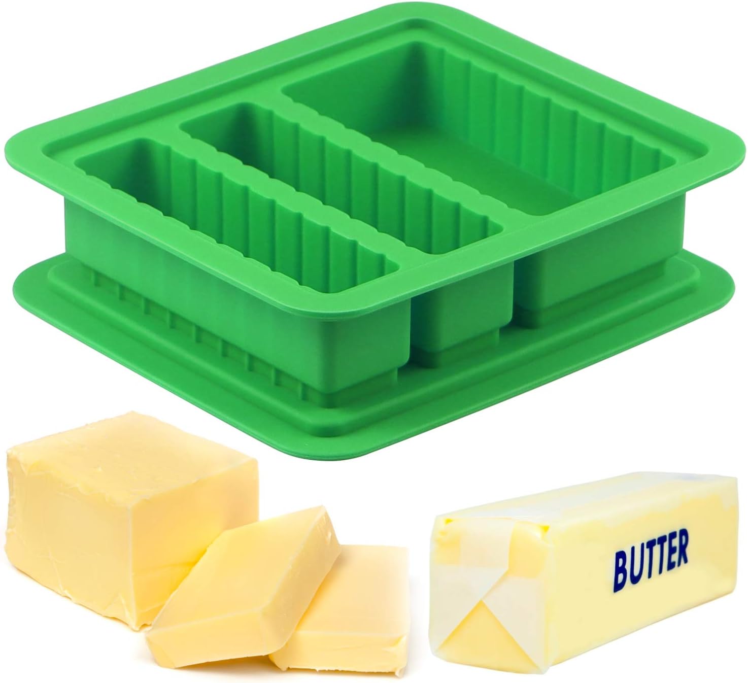 Butter Silicone Tray Mold with Lid, 8 US Tablespoons 0