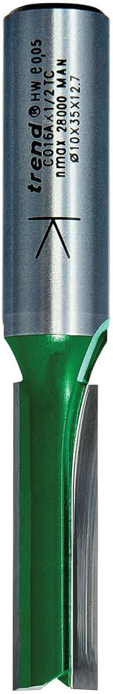 Trend CraftPro Straight Two Flute Router Cutter Bit 1/2 In Shank 10mm view 5
