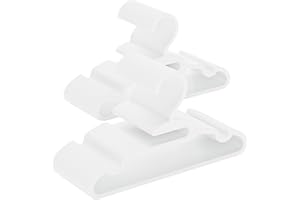 VIIBASE 120 Pack White U-Shape Baby Hangers,Protect Collar Non-distorting Design,Anti-Slip and Ultra-Thin Children's Hangers for Toddler, Child, Newborn Clothes Hanger Ideal Choice