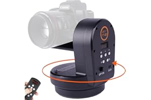 XCJSYP YT800 Motorized Rotating Panoramic Tripod Head, Remote Control Pan Tilt Head with Remote Control and Mobile Phone Clip for DSLR Cameras, Camcorders, Smartphones, Tripod, Wireless 360°Video Stabilizer