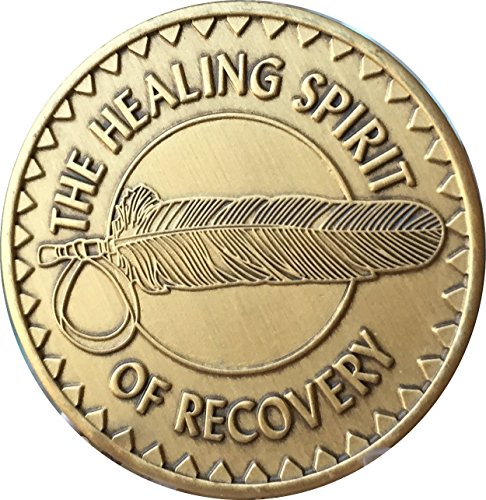 Healing Spirit Of Recovery Native American Bulk Lot of 25 Medallions Chips Bronze Great Spirit Prayer