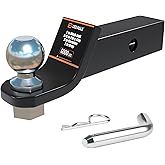 DEEAGLE 2 inch Ball Hitch with Pin, Heavy Duty Steel Receiver Hitches, Trailer Ball Hitch Fits 2 inch Receiver, 6000lbs, 2 in