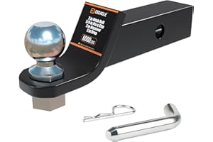 DEEAGLE 2 inch Ball Hitch with Pin, Heavy Duty Steel Receiver Hitches, Trailer Ball Hitch Fits 2 inch Receiver, 6000lbs, 2 in Drop