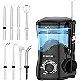 TUREWELL Water Dental Flosser for Teeth/Braces, Water Teeth Cleaner 8 Jet Tips and 10 Pressure Levels, 600ML Large Water Tank Oral Irrigator for Family(Black)