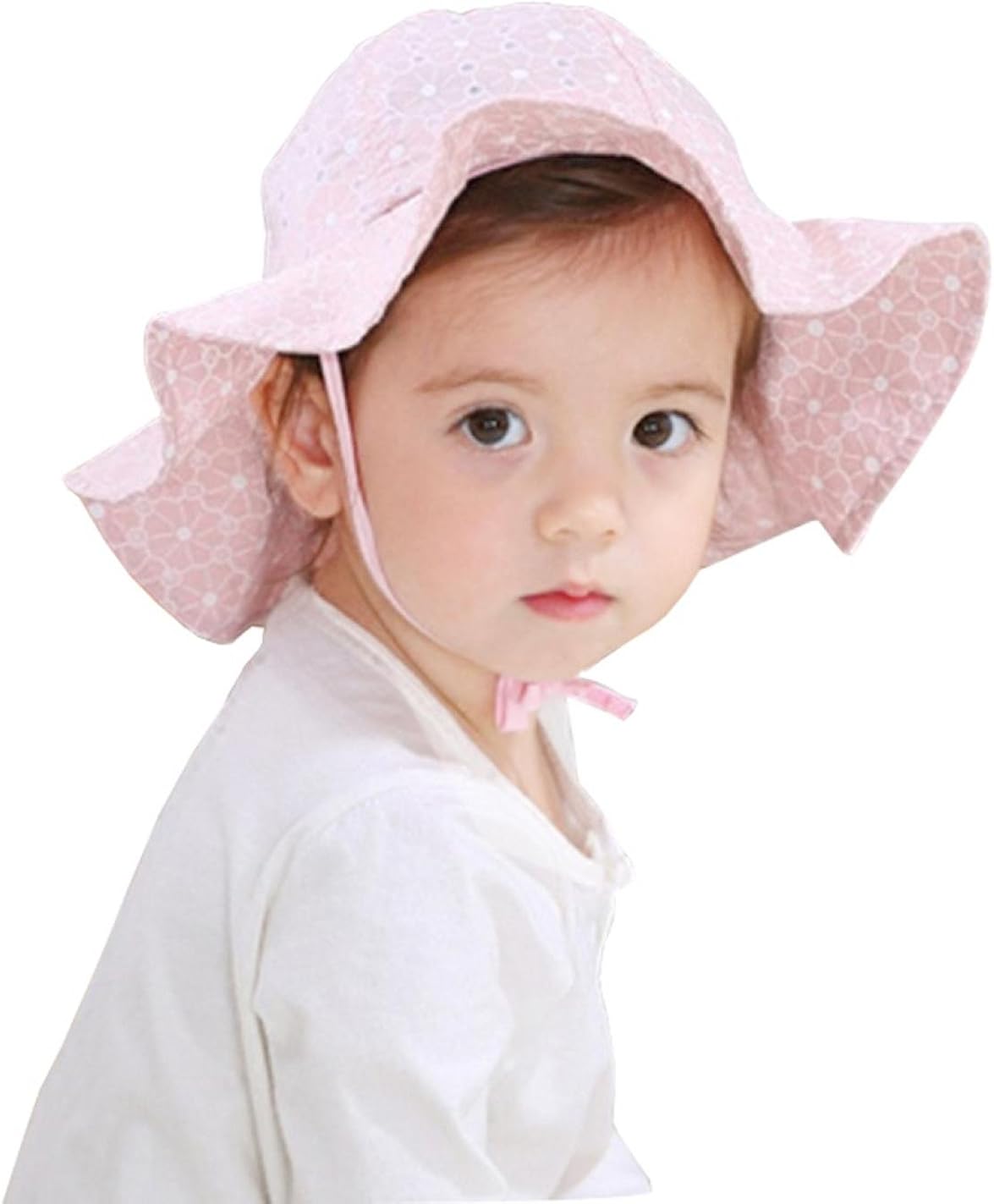 baby summer hat with strap
