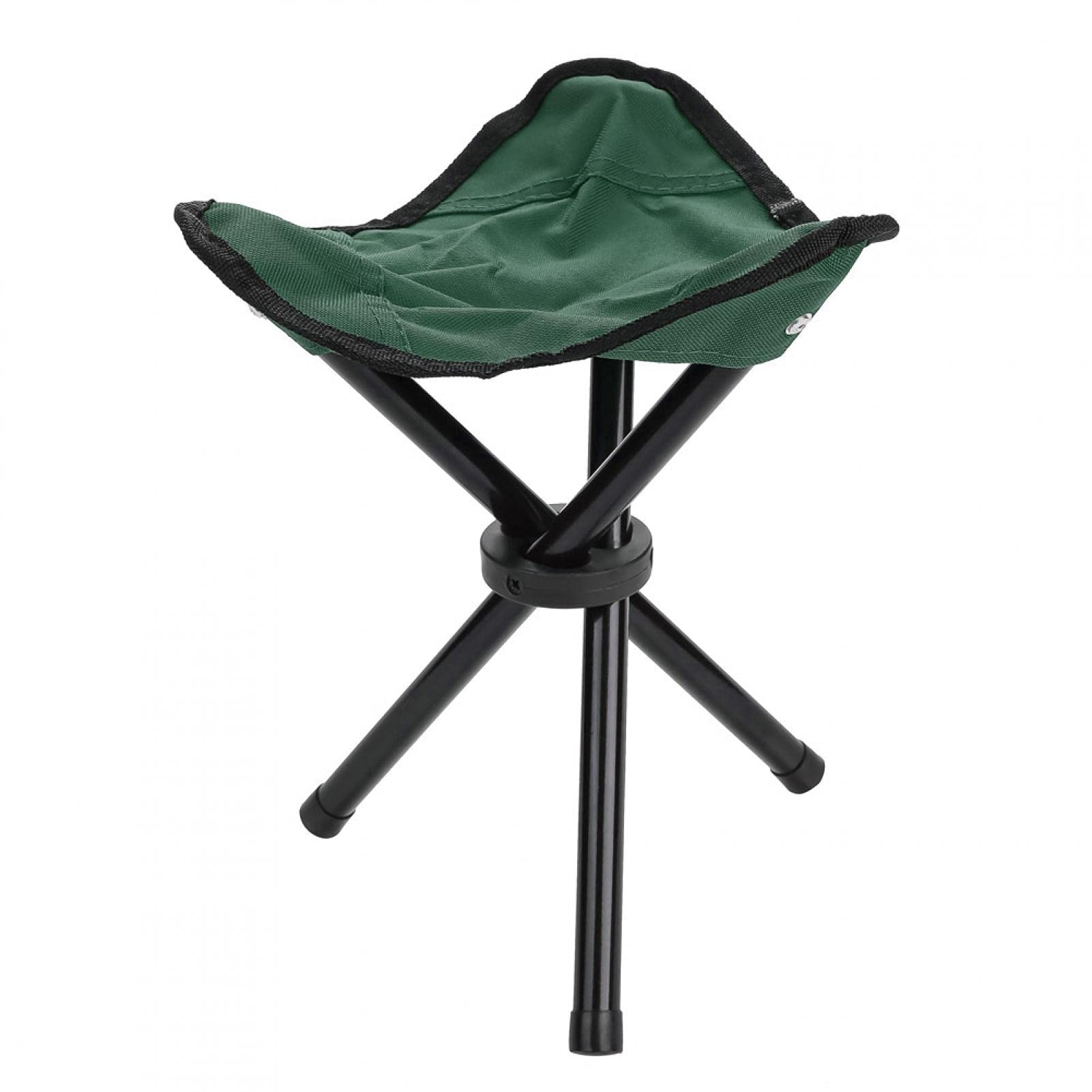 Fyearfly Outdoor Camping Stools, Oxford Cloth Camping Folding Tripod Stool Portable Folding Tripod Chair for Outdoor Camping Hiking Fishing Picnic BBQ Travel, S Green