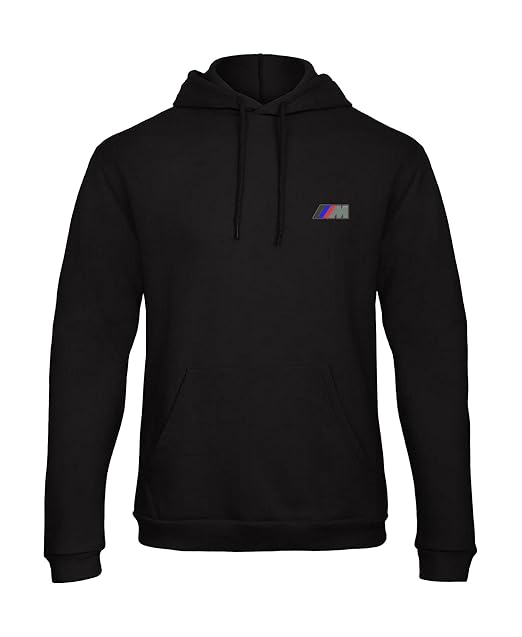 Natshop2000 M. Power BMW Bestickte Logo Fun Kapuzenpullover Premium Qualität - 7061 - SW