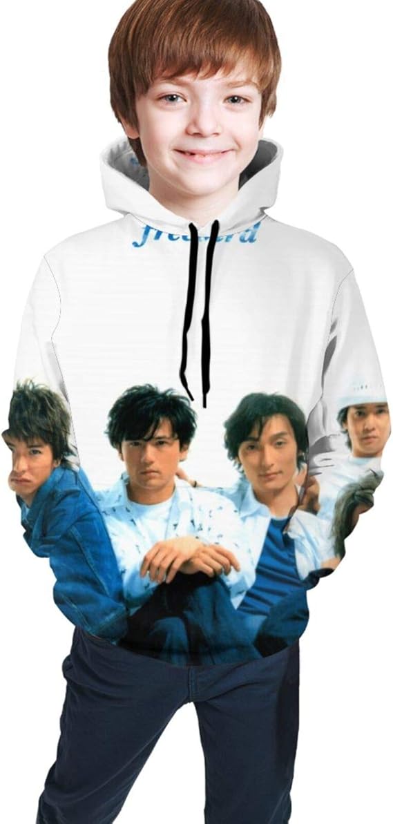 Amazon Co Jp Smap 記念 応援 2 子供服 長袖 パーカープルオーバー スウエット ジャージ フード付き 青少年 秋冬服 かわいい プリントパーカーs Xl 服 ファッション小物