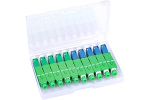 Duogalia 10-Pack Fiber Optic Adapter, 5PC SCAPC Male to LCUPC Female & 5PC SCAPC Male to LCAPC Female Singlemode Adapter Fiber Optic Connector FTTH Convertor for Visual Fault Locator