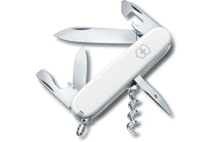 Victorinox Spartan Swiss Army Knife, 12 Functions, Swiss Made Pocket Knife with Corkscrew, Can Opener and Screwdriver - White