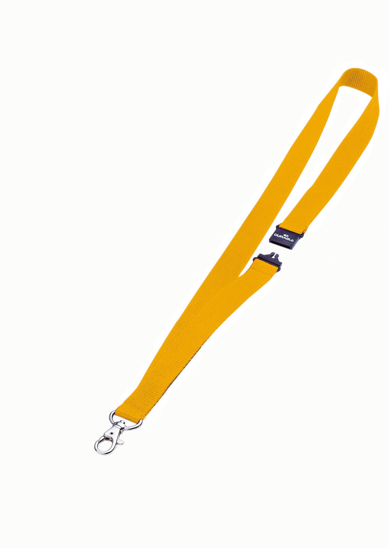 Durable Textile Lanyard 20 mm Yellow | Pack of 10 Necklaces | Includes Safety Release | Holds a Variety of Badges and Passes
