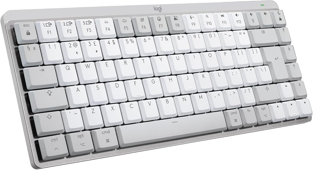 Logitech MX Mechanical Mini for Mac Keyboard Pale Gray Bluetooth USB-C UK Layout
