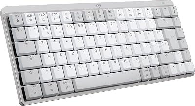 Logitech MX Mechanical Mini for Mac Keyboard Pale Gray Bluetooth USB-C UK Layout