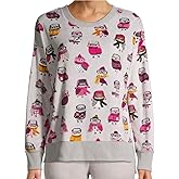 Owls Soft Silver Velour Sleep Top - Small