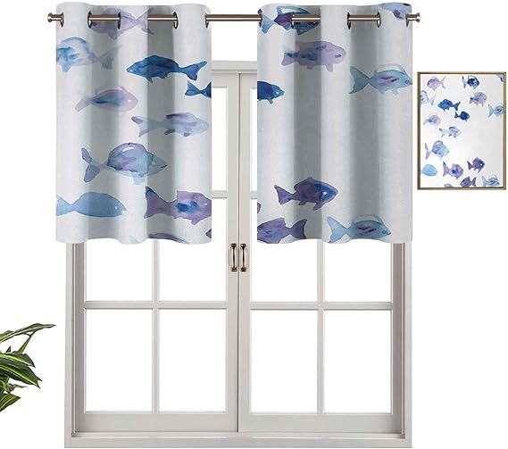 Hiiiman Cenefas de cortina para ventana, oscurecimiento de la