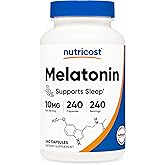Nutricost Melatonin 10mg, 240 Capsules, Non-GMO &amp; Gluten Free