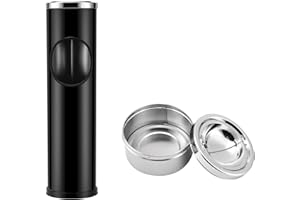Anfrere Standing Ashtray Outdoor for Patio, Large & Tall Outside Ash Tray for Cigarette Butt Receptacle Disposal, Commercial 