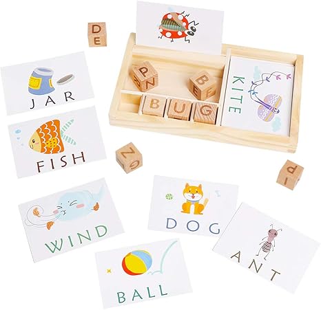 Amazon Usatdd 一致する文字のスペリングと単語を使った学習ゲーム フラッシュカード アルファベット Abc学習教育 モンテッソーリ パズル 就学前の幼稚園へのギフト 子供 男の子 女の子 年齢3 5歳 並行輸入 おもちゃ おもちゃ