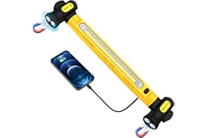 TRQWH Work Light, 3200LM LED Lights 6000mAh Rechargeable Cordless Portable Magnetic Light bar Emergency Light with Hooks for 