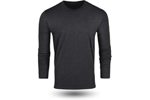 Fresh Clean Threads Mens Long Sleeve T-Shirt - Pre Shrunk Soft Fitted Premium Classic Tee - Men's T Shirts Cotton Poly
